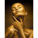 5D Teemantmaaling Kuldne Naine Tikand Ristpistes &Uuml;mmargused teemant Kunstmaalid Mosaiikfiguurid Kodukaunistus Full Round 30x40CM