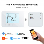 Wifi nutikas termostaat seinale riputatav gaasiboileri veek&uuml;tte jaoks RF juhtmeta temperatuurikontroller T&ouml;&ouml;tage koos Tuyaga Google Home Alexa