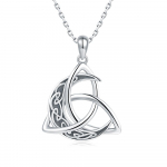 Irish Celtics Knot Moon ripatsiga kaelakeed naistele 925 sterling h&otilde;bedast peened ehted s&otilde;brap&auml;eva kingitused naisele t&uuml;druks&otilde;brale 45cm and 5cm