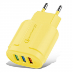 USB laadija kiirlaadimine 2A 3 pordiga mobiiltelefoni laadijad kiirlaadimine iPhone'i jaoks Samsung Xiaomi Huawei tahvelarvuti seinaadapter EU plug
