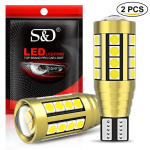 2tk T15 W16W LED pirnid Canbus auto tuled 2000LM 28SMD 3030 kiibid 9012 921 objektiiviga Vigadeta Tagumine tagavara tagurdustuli Auto Lamp 6000K valge 12V