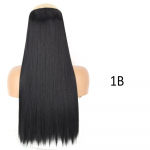 LISI HAIR s&uuml;nteetilised juuksepikendused 5 klambriga naturaalse juuksel&otilde;ikega, pikk ja sile pruun blond kuumakindel juustejupp naistele 55 CM