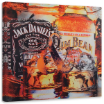 L&otilde;uendiprint Whisky Bottle Alcohol 30x30 pruun