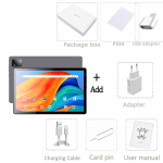 BDF P60 10,1-tolline Android 12 tahvelarvuti 2000x1200 k&uuml;mnetuumaline 8 GB RAM 256 GB ROM 4G v&otilde;rk AI kiirendatud tahvelarvutid arvuti Google Dual Wifi 8000 mAh Standard version hall