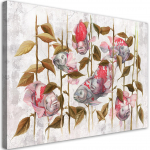 L&otilde;uendiprint Red Koi kalad 60x40 roosa