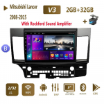 Android autoraadio Mitsubishi Lancer 10 CY 2008-2015 Multimeedia videopleier 2 din WIFI Navigation GPS Carplay Stereo 2+32GB 2+32GB,B