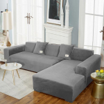 Kvaliteetne sametest diivanikate L kujuga diivani istmekatted elutoa jaoks nurgadiivani jaoks Elastne diivani kate pestav 2seater 140-185cm