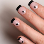 24 tk/komplekt Quick Nails Black Border Love False Nials kleebis Kantav veekindel manik&uuml;&uuml;r viimistletud k&uuml;&uuml;ned