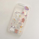Cartoon Puppy Ins Stars Bow Cake Dog Flower telefoni&uuml;mbris iPhone 13 Promax 11 12 14 Pro Max Cute Imd 2023 tagakaane Capa jaoks For iphone 14pro