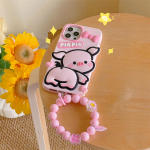 &Uuml;liarmas 3D Ass Pink Big Ears Pig + Heart K&auml;ev&otilde;ru silikoon&uuml;mbris iphone 14 Pro Max Case 11 12 13 Pro Max Xs Xr 7 8 Plus X &uuml;mbris For iPhone 7/8 Plus roosa