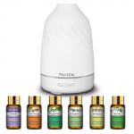 PHATOIL 120ml eeterlike &otilde;lide hajuti 6 tk eeterlike &otilde;lidega kinkekomplektiga, aroomiteraapia hajuti &otilde;huniisutaja suure ruumi kodukontorisse US-120ML Humidifier+6 Essential Oils