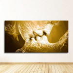 Elutoa kaunistamine Seinakunst Must Armastus Suudlus L&otilde;uendimaal Abstraktne Prindi Plakat Pildid Kodu Magamistuba 60cm&times;170cm NoFrame