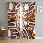 &Scaron;okolaadiv&auml;rvi laineline pruun t&uuml;llkardinad magamistuppa Moodsad l&auml;bipaistvad voile kardinad Kodukaunistus K&ouml;&ouml;giakna kardinad 1 PCS W100XH250cm