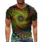 Uus suvine meeste moe T-s&auml;rk isikup&auml;ra Deep Blue Crystal Tiger Printed meeste T-s&auml;rk top XS roheline
