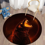 Fantasy Wolf Art &uuml;mmargune vaip elutoa matt lastele P&otilde;randaringi vaip Joogamatt Magamistoa E-sporditooli matt Dropshipping 60cm