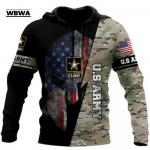 Meeste kapuuts Veteran Military Army Soldier Camo 3D Prindiga Kevad s&uuml;gis Pullover Dressis&auml;rk Moodne dressikas Meeste vabaaja kapuutsid 4XL
