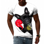 Suvised Naljakad Loomakoera graafilised t-s&auml;rgid Meestele Mood vabaaja tr&uuml;kkimine harajuku l&uuml;hikeste varrukatega s&auml;rgi hip-hop stiilis 3D t-s&auml;rk Top S