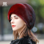 naaritsa karusnahk, terve naaritsa karusnahk, &otilde;lgk&uuml;bar, laste talvesoojus, keskealiste ja eakate emade mood, talvine mitmek&uuml;lgne naaritsakarva m&uuml;ts M（56-58cm） burgundiapunane