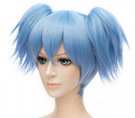 Anime Ponytails l&uuml;hike parukas Cosplay m&otilde;rva klassiruum Shiota Nagisa kost&uuml;&uuml;m, kuumakindlad s&uuml;nteetilised juuksed meeste cosplay parukad One Size taevasinine v&auml;rv