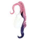 80cm Anime M&auml;ng Seraphine Pikk Patsi Parukas Cosplay Kost&uuml;&uuml;m KDA Kuumakindel S&uuml;nteetiline Juus Naiste Roosa Segatud Lilla Parukad One Size