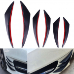 6 tk musta s&uuml;sinikkiust stiiliga autotarvikud Auto esikaitseraua huule kummist uimede jagaja spoiler Canard Valence kere
