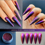 Red Mirror Powder Chrome Platinum Pigment Nail Art Glitter Christmas Mermaid Gel punane