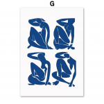 Sinine Henri Matisse Bauhaus Picasso korallilehed plakatid ja v&auml;ljatr&uuml;kid Seinakunsti l&otilde;uendimaal elutoa dekoratiivpiltideks A4 21X30cm No Framed