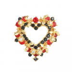 Uus luksuslik mood Elegantne pross t&uuml;drukule pross rinnam&auml;rk R&otilde;ivad Aksessuaarid Ehted Pross Pross T&uuml;druku j&otilde;ulupuu pross Lumememme s&uuml;da 1 punane