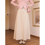 Mishow naiste teksaseelik, 2023. aasta s&uuml;gis, uus vintage k&otilde;rge v&ouml;&ouml;kohaga T&auml;ielik 100% puuvillane Commuter lahtised elegantsed seelikud MXC43B0110 S aprikoosi