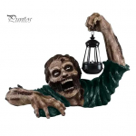 Halloweeni zombie laterna ornament &Otilde;udne LED-valgusvaigust kujude ornament kodu v&auml;liaia kaunistamiseks must