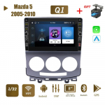 8-tolline 2-din Android-autoraadio multimeediumivideopleier Mazda 5-le 2005-2010 koos nupunupuga WiFi BT 1+32GB 1+32GB