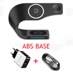 Est multifunktsionaalne juhtmevaba laadija Qi telefonialus, 3-&uuml;hes juhtmevaba laadija Magsafe'i aluse jaoks ABS Base EU Plug1