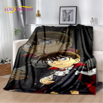 Detektiiv Conan Cartoon Anime Pehme pl&uuml;&uuml;si tekk, flanelltekk elutuppa magamistoa voodi diivani piknikukate 3D 75x90cm