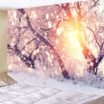 Lumine m&auml;nnimetsa vaip elutoa ja magamistoa seinakaunistuseks &ndash; pehme ja hubane kodukaunistus lihtsa paigaldamisega 95x73cm