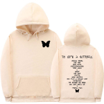 R&auml;ppar Kendrick Lamar Kapuutsiga S&auml;rk Albumile To Pimp A Butterfly Kahepoolne Tr&uuml;kk Kapuutsiga Dressipluus Unisex Naistele Hip Hop Kapuutsiga S&auml;rgid Streetwear S beige