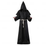 3 tk/komplekt Suur kapuutsiga unisexi keeb, pikkade varrukatega mantel, p&otilde;randani ulatuv Halloweeni keebi cosplay kost&uuml;&uuml;m L must