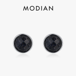 Modian 925 Sterling Silver Must Opaal S&auml;delevad K&otilde;rvar&otilde;ngad Naistele S&otilde;brap&auml;eva h&otilde;beehted h&otilde;be