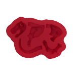 Dinosauruse &scaron;okolaadist silikoonvorm dino luud fossiilne luustik Naljakas vormis isetegemise t&ouml;&ouml;riist kommide kummikommi Halloweeni j&otilde;ulude jaoks punane