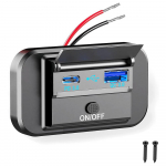 Quick Charge QC 3.0 + PD Type C USB autolaadija pistikupesa adapter 12V-24V auto mootorratta mere-atv paadi Rv Bus USB toitepaneel koos l&uuml;litiga PD+QC 3.0
