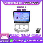 Android autoraadio MAZDA 5 2005-2010 jaoks koos nupunupuga 10 tolline multimeediumipleier, navigeerimisseade, GPS Carplay 2+32 GB