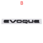 3D Chrome Black ABS EVOQUE Letters Auto tagumise pagasiruumi embleemi m&auml;rgi kleebised L/R/R/R/over EVOQUE automaatse stiilitarvikute jaoks B white