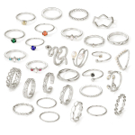 30-osaline komplekt armas s&otilde;rmusekomplekt v&auml;rviliste v&auml;&auml;riskividega Elegantne klassikaline s&otilde;rmusekomplekt V&otilde;luv lihtne &otilde;&otilde;nsa maoga naiste s&otilde;rmused Aksessuaarid h&otilde;be