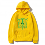 Unisex kapuutsid Hip-hop T&auml;navar&otilde;ivad Suurem&otilde;&otilde;dulised Must Skeleton Goth Hoodie Juhuslikud kapuutsid Talvise Soe Punk S&auml;rgid Gooti riided 2XL