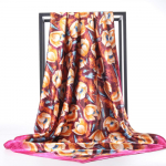 Kvaliteetsed luksuslikud siidist sallid peapael Sallid kaelasall naistele kett siidist sall naiste dekoratiivne sall 90*90cm must