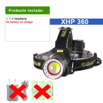 XHP360 v&otilde;imas LED esilaterna taskulamp 18650 laetav taskulamp suure v&otilde;imsusega kalap&uuml;&uuml;gi jahipea latern Without batteries must