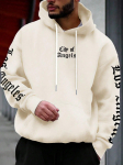 Inglite linn Loomingulise kirjaga tr&uuml;kitud unisex kapuuts Harajuku lahtine dressipluus Moodne fliisist kapuuts S&uuml;gistasku Unisex r&otilde;ivad Unisex 2XL
