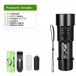 Super 9000LM XHP120 professionaalne sukeldumise taskulamp 800 m veealune sukeldumislamp IPX8 veekindel sukeldumisvalgusti 26650 aku With 26650 battery