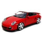 Motor Max 1/24 Porsche 911 Cabriolet Car, punane Korea m&auml;nguasi red