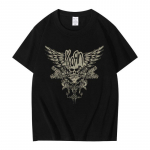 Korn Skull Wings T&uuml;drukud Juunioride Must T-s&auml;rk Metal Gothic Rock Band T-s&auml;rgid Mehed Naiste Vintage Suurem&otilde;&otilde;tmelised T-s&auml;rgid Topid T&auml;navar&otilde;ivad XL