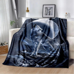 Art Fantasy Wolfi flanelltekkide kaunistused koju ja hubased voodipesu, diivanite ja kingituste piknikutekid 150cm x 200cm